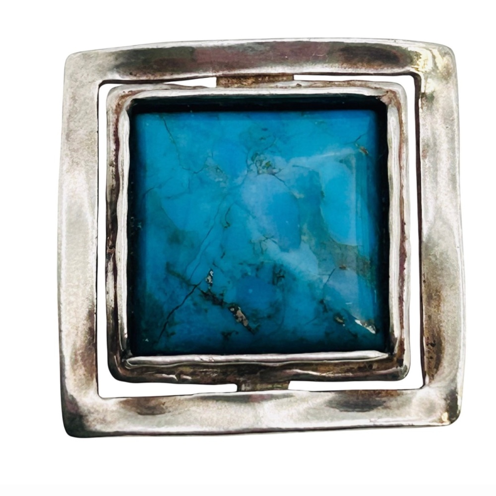 Silpada Silver and Blue turquoise  Brooch